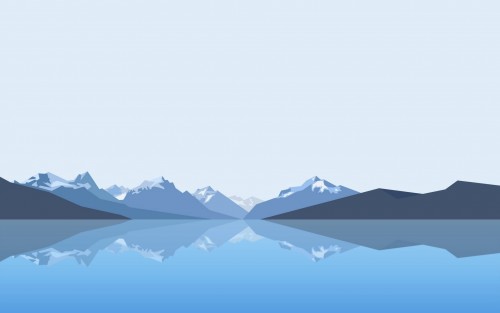 lovely minimalist blue mountains hd